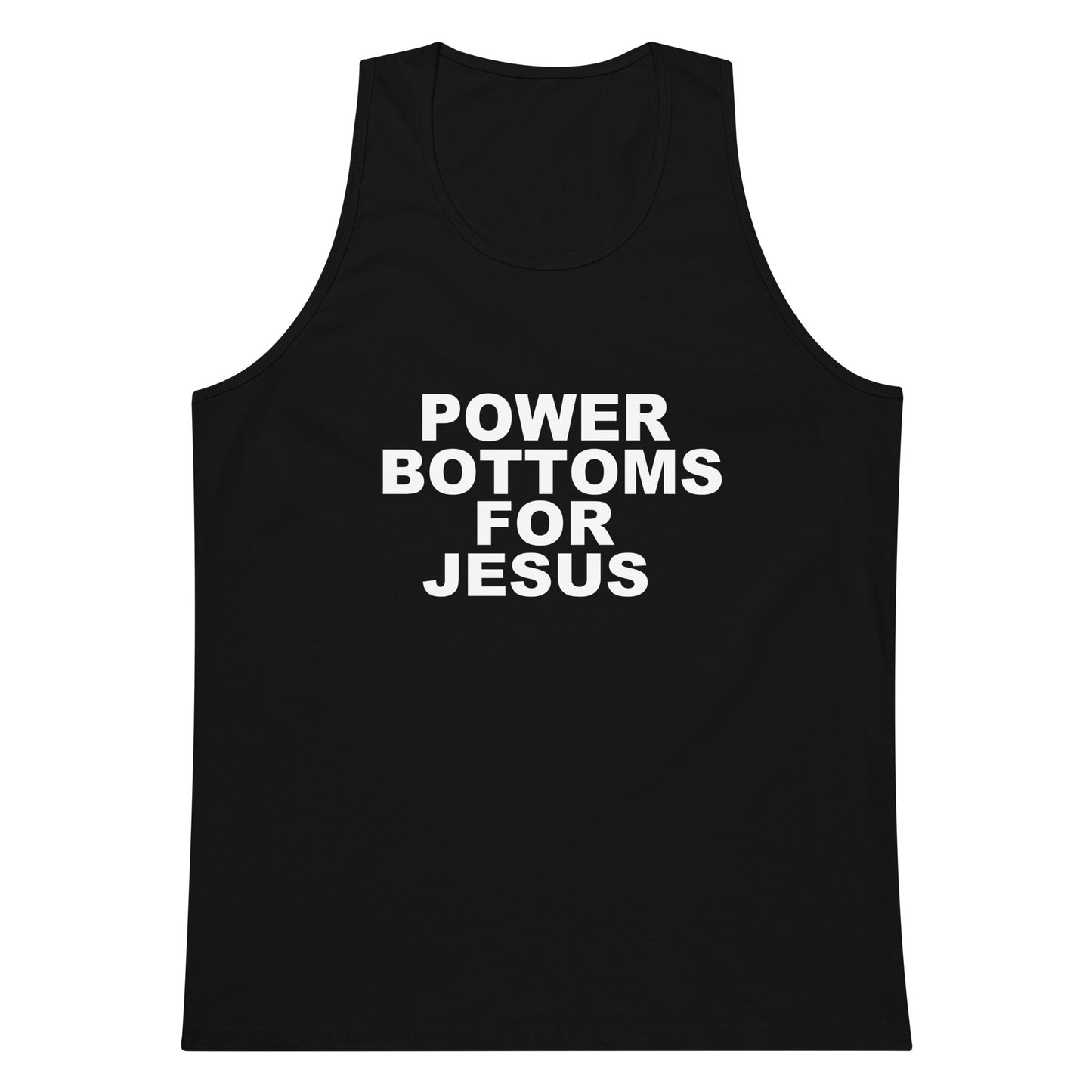 Power Bottoms For Jesus Tank Top - Black