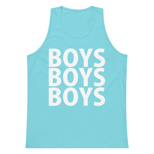 Boys Boys Boys Tank Top - Aqua