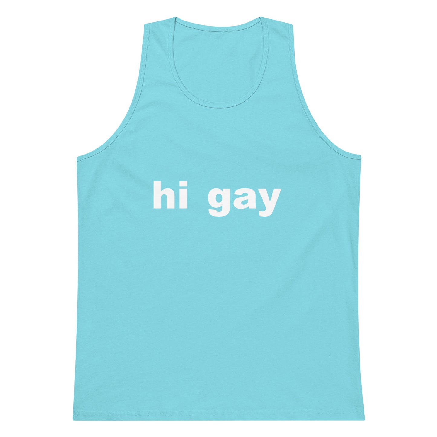 Hi Gay Tank Top - Pacific Blue