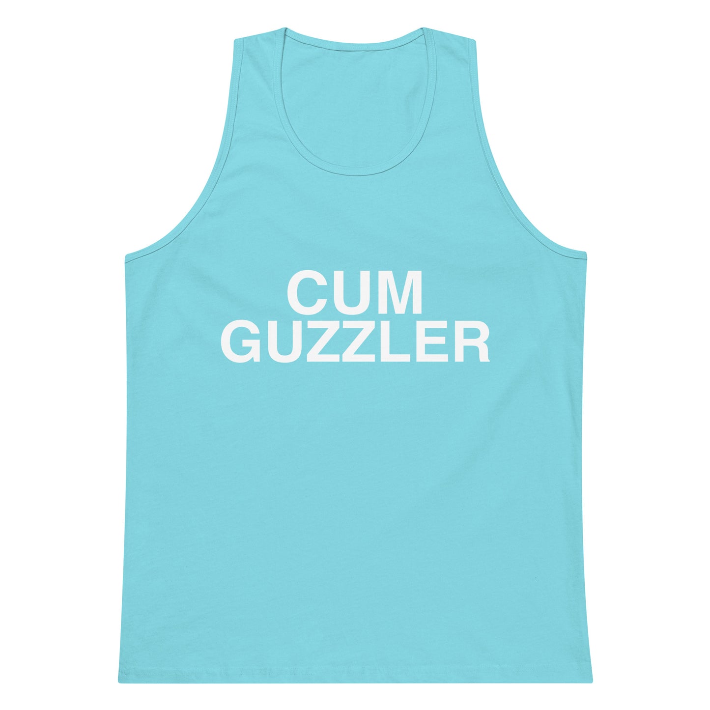 Cum Guzzler Tank Top - Pacific Blue