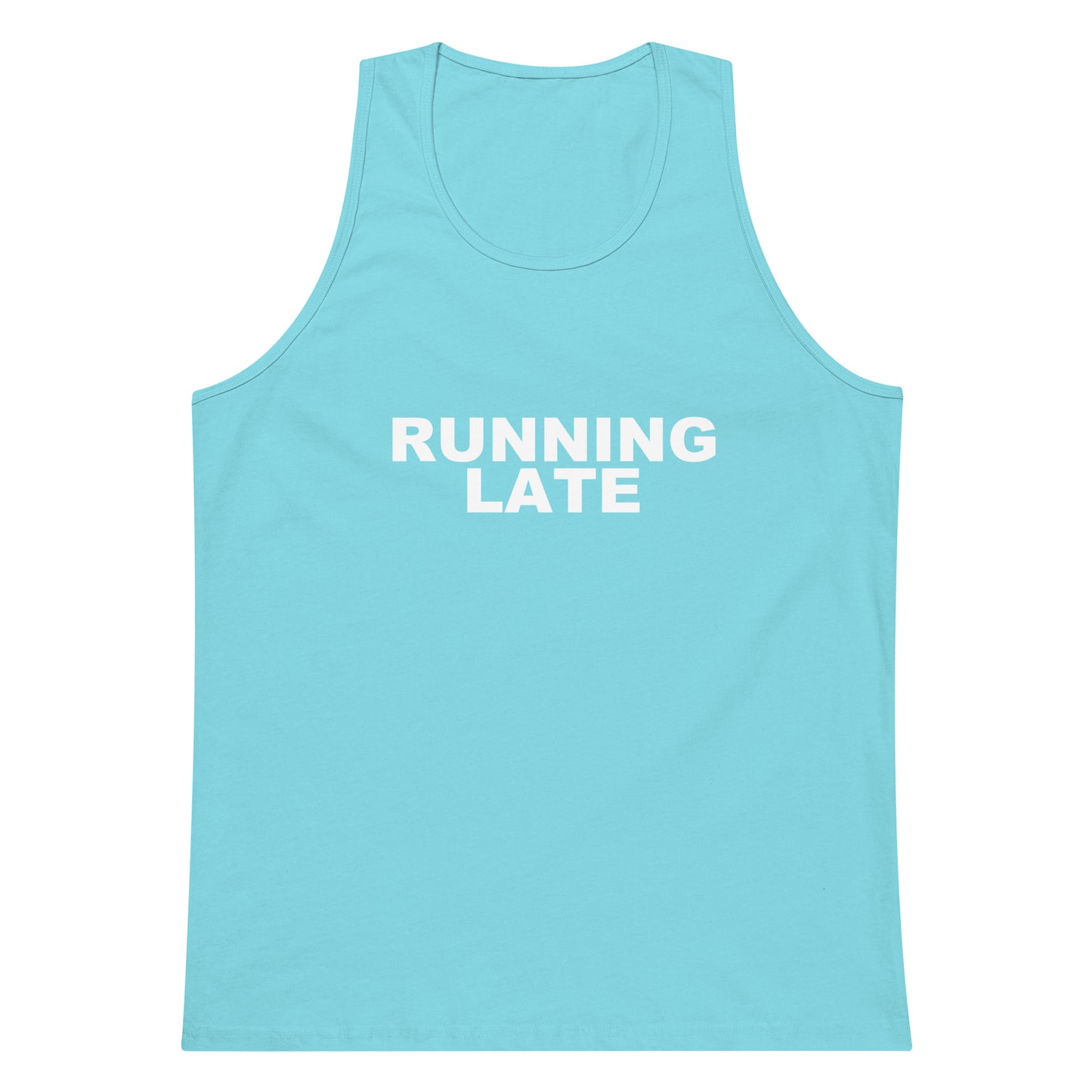 Running Late Tank Top - Pacific Blue