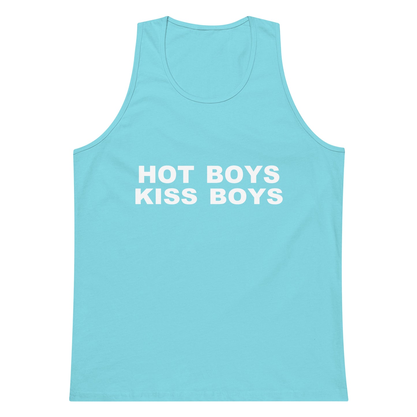 Hot Boys Kiss Boys Tank Top - Pacific Blue