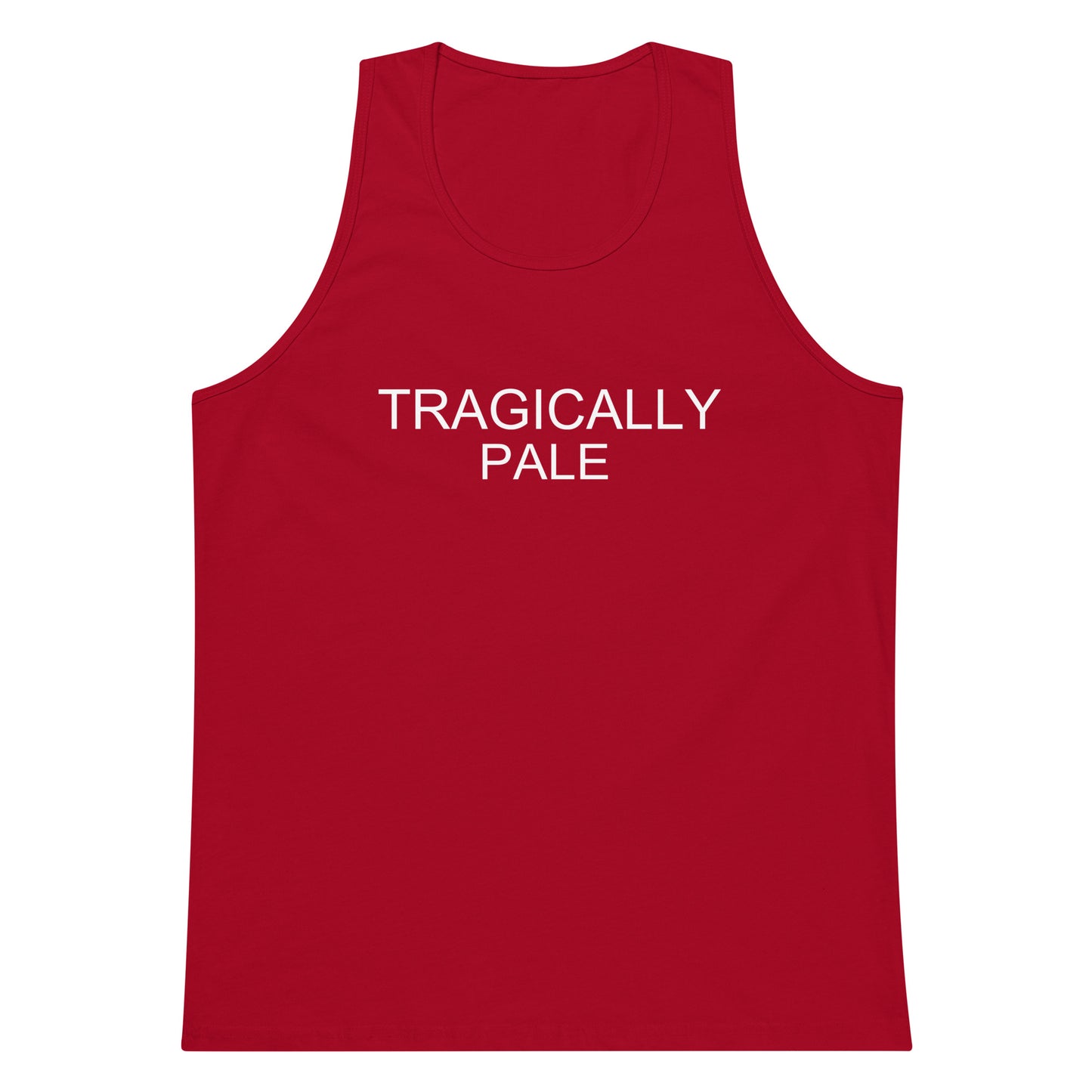 Tragically Pale Tank Top - Red