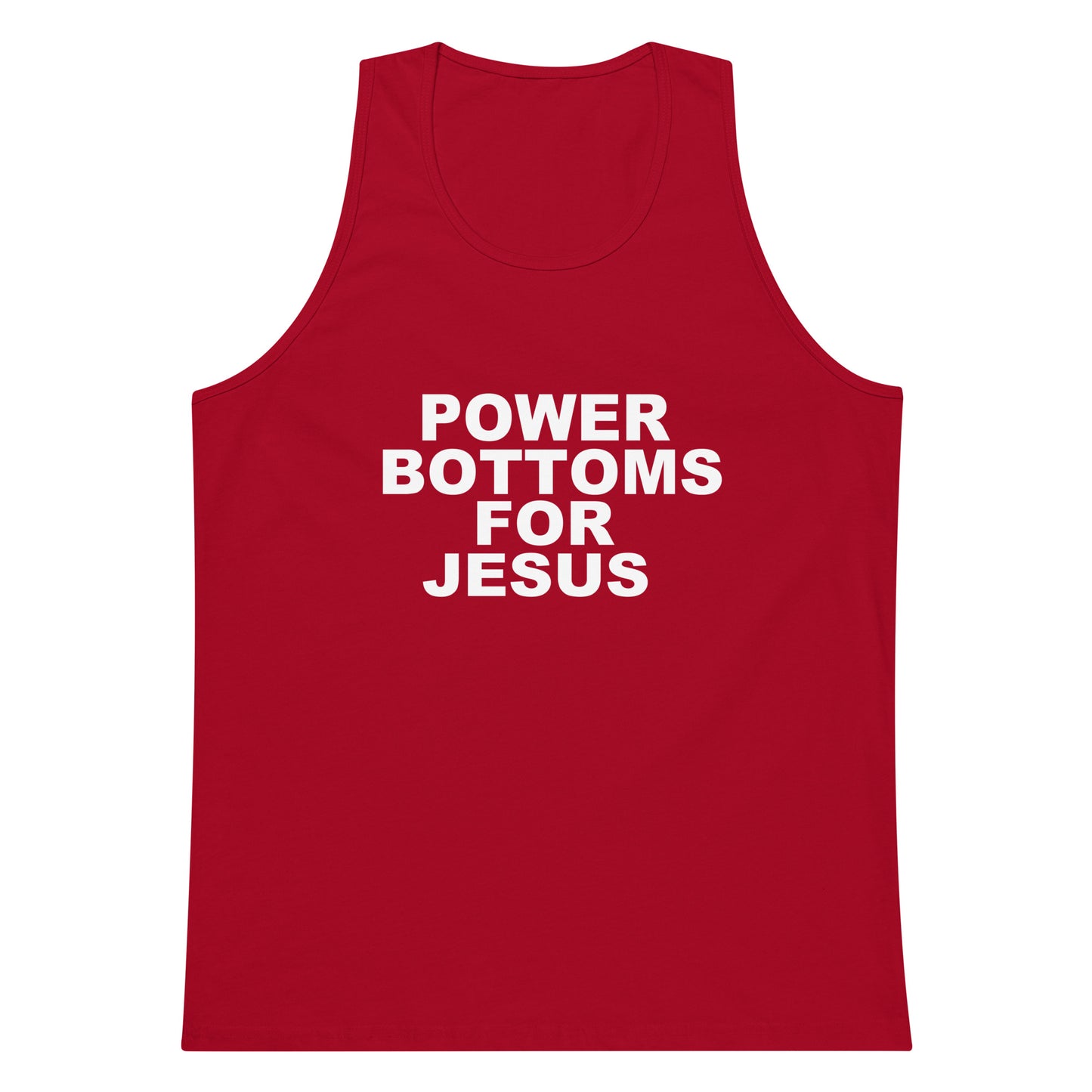 Power Bottoms For Jesus Tank Top - Red