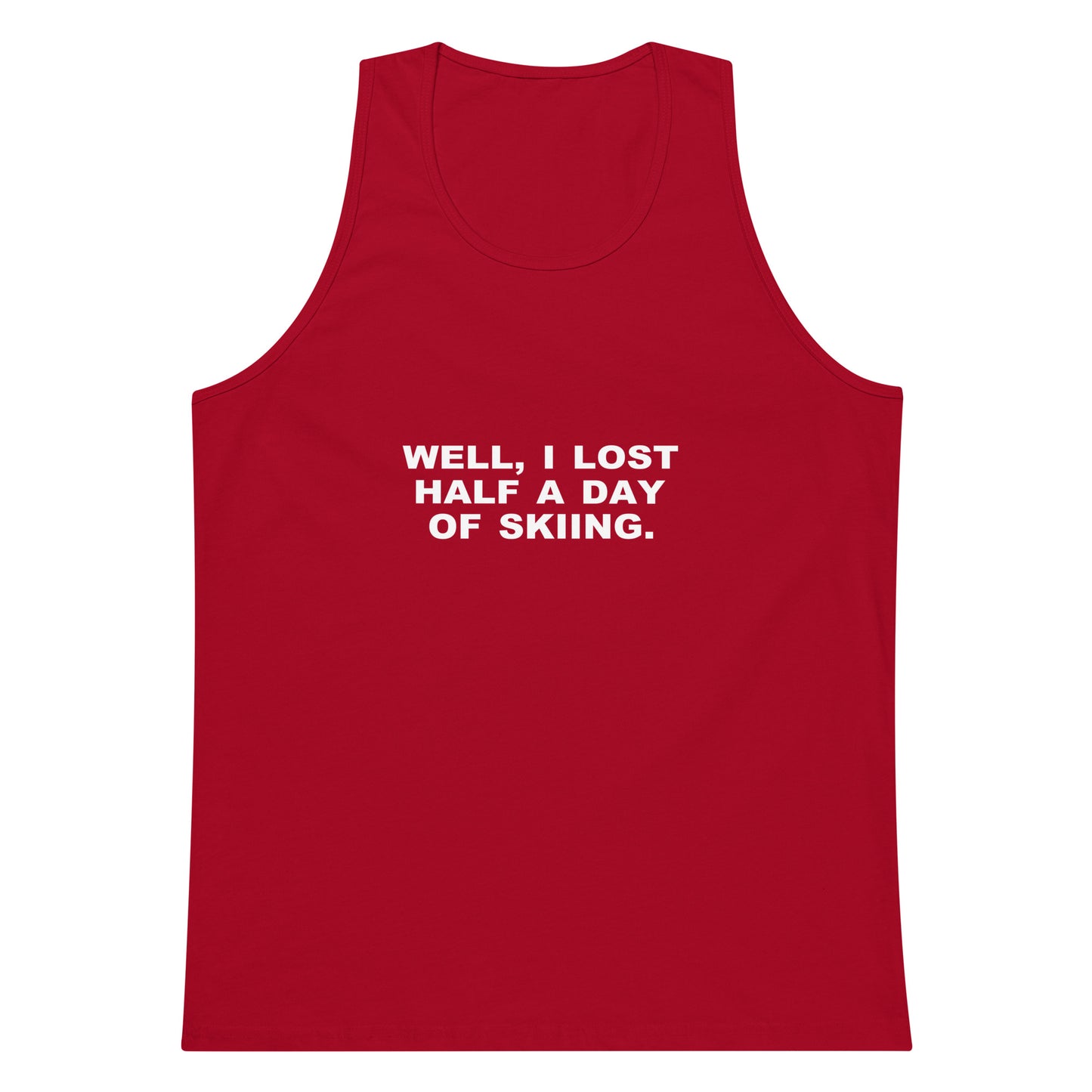 Lost Half A Day Of Skiing Tank Top - Red