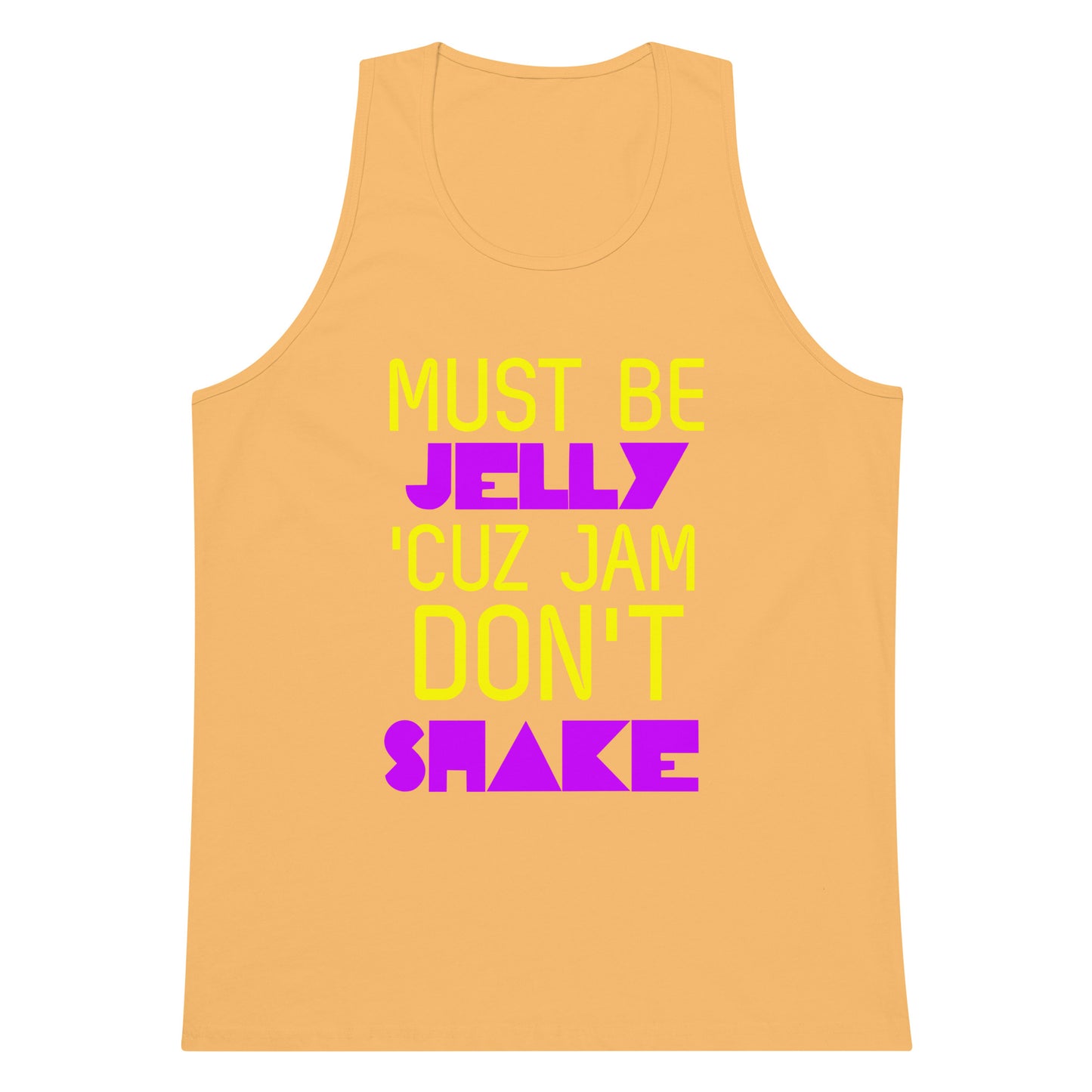 Must Be Jelly Cuz Jam Don't Shake Tank Top - Squash