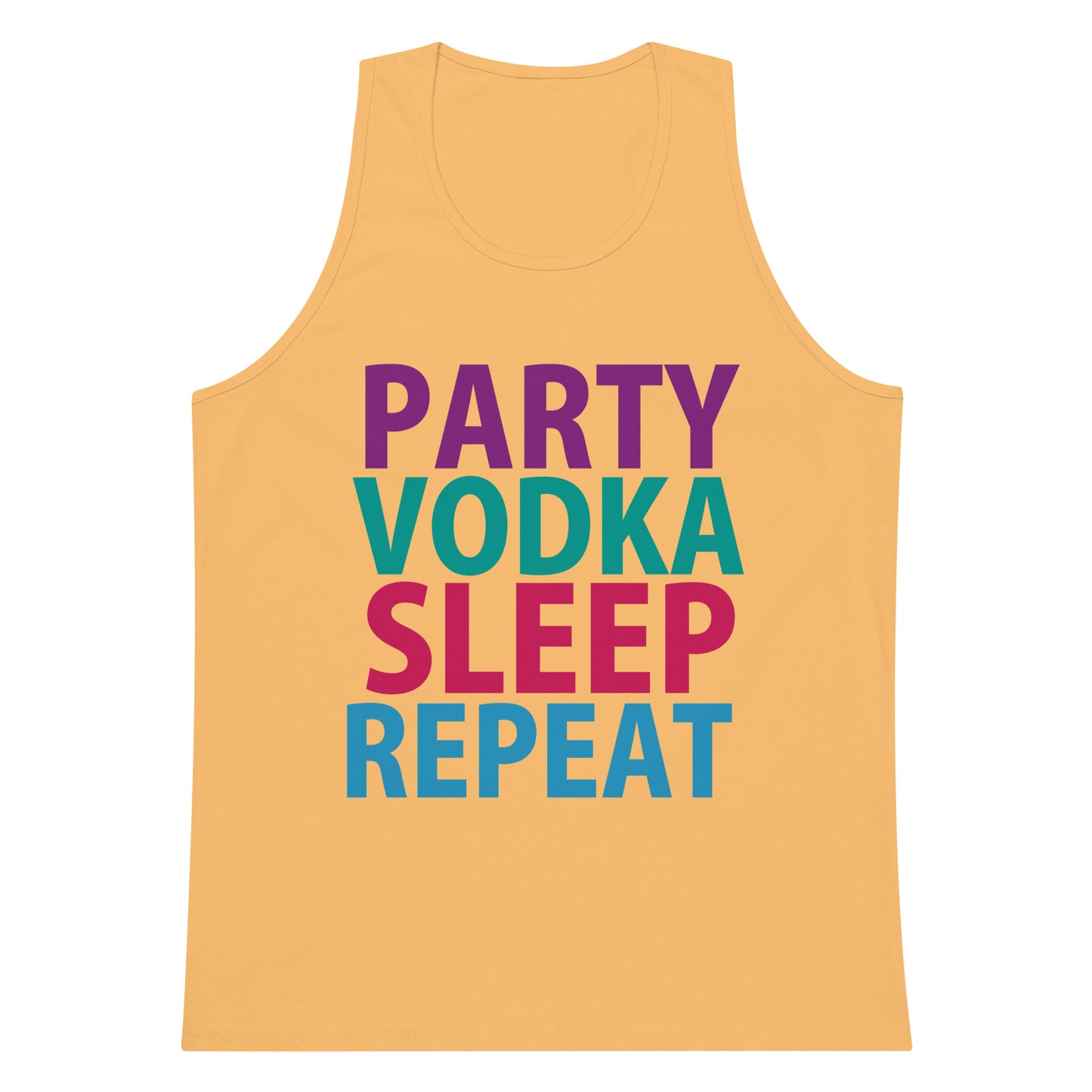 Party Vodka Sleep Repeat Tank Top - Squash