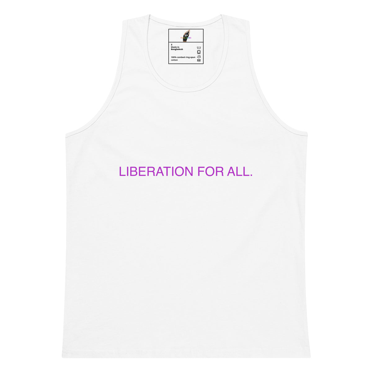 Liberation For All Unisex Tank Top - White