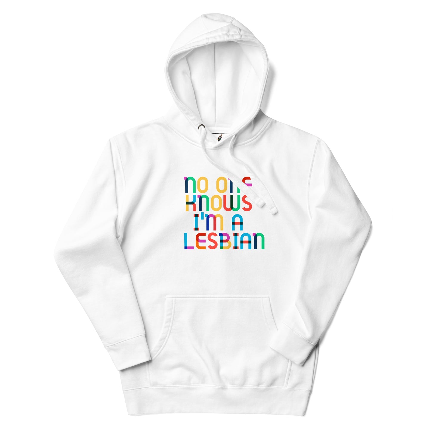 No One Knows I'm A Lesbian Rainbow Unisex Hoodie