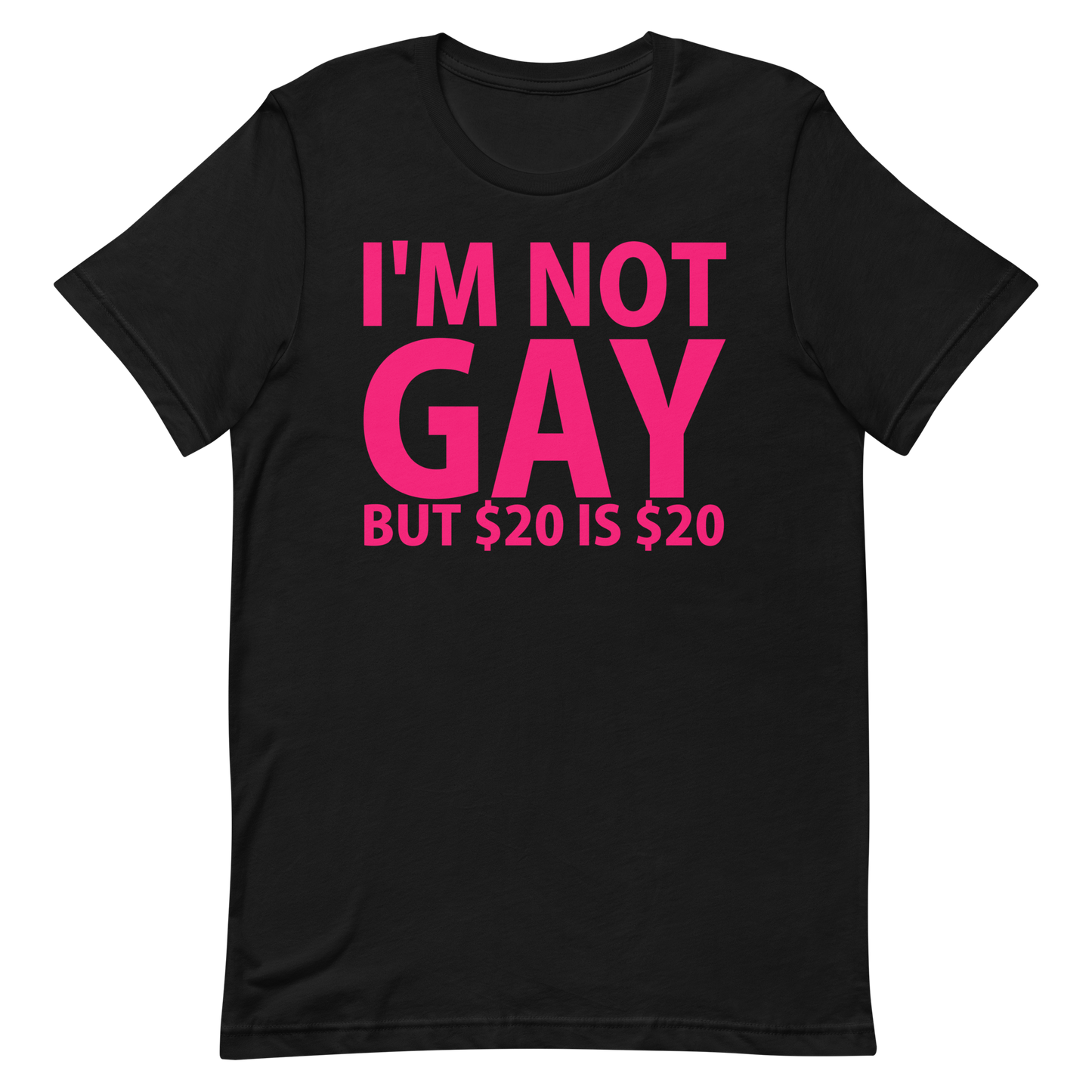 I'm Not Gay But $20 is $20 T-Shirt - Black