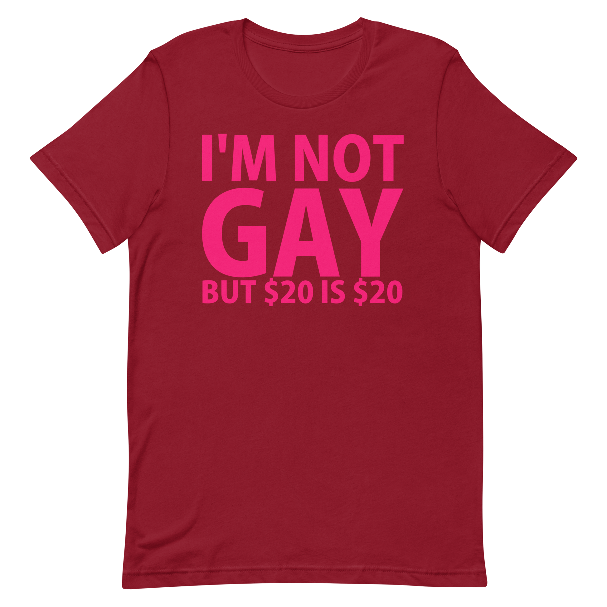 I'm Not Gay But $20 is $20 T-Shirt - Cardinal