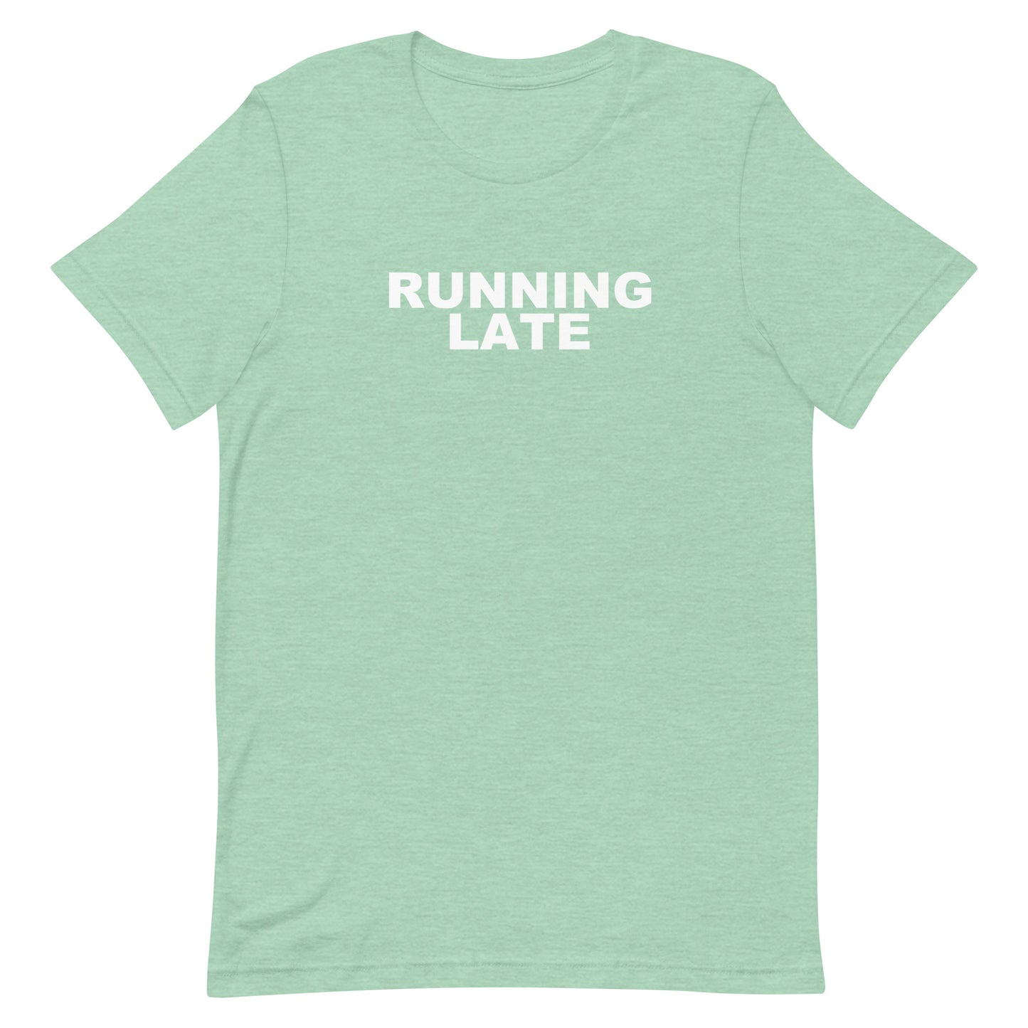Running Late T Shirt - Heather Prism Mint