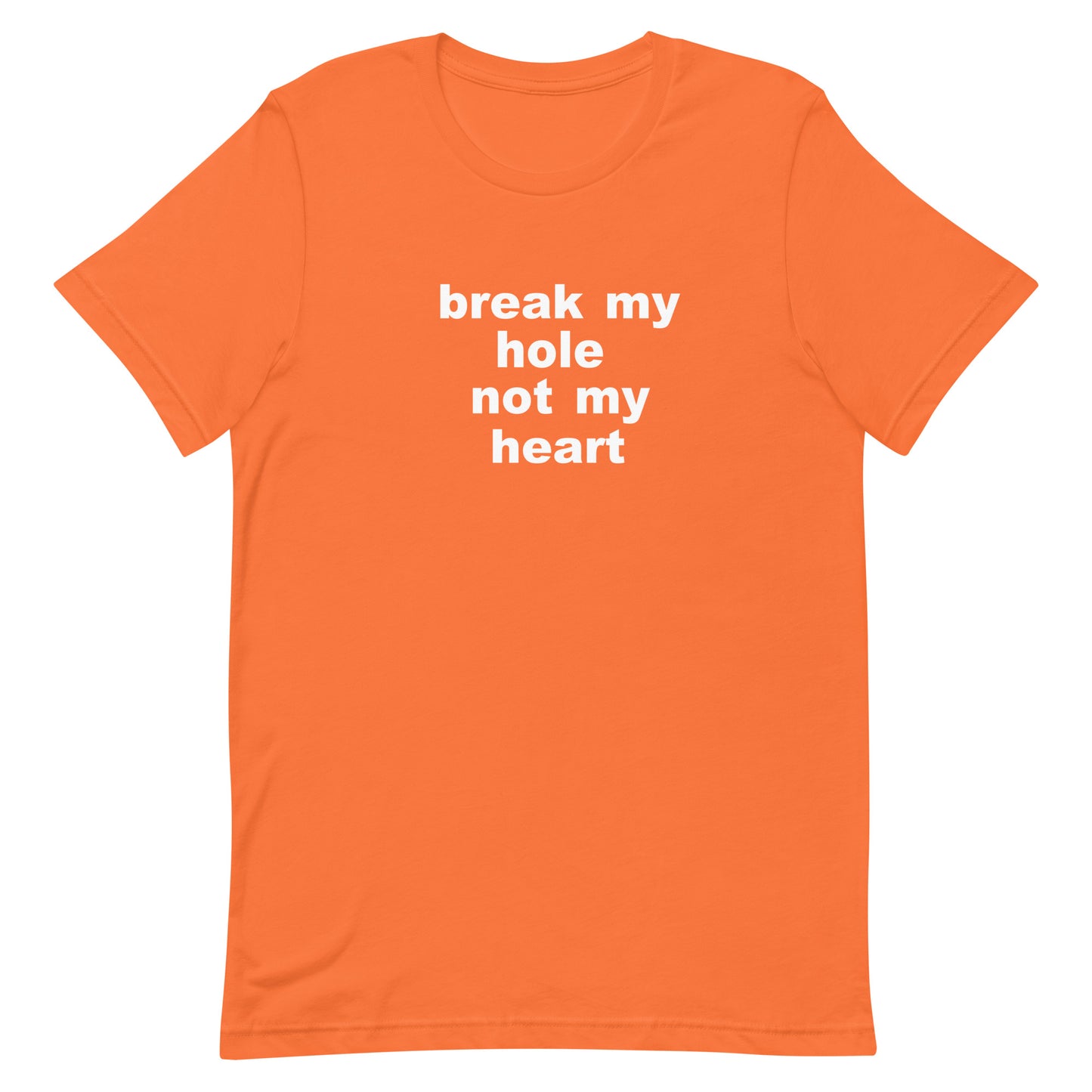 Break My Hole T Shirt - Orange