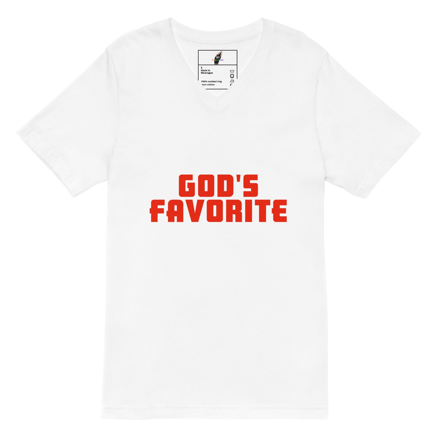 God's Favorite Unisex Short Sleeve V-Neck T-Shirt