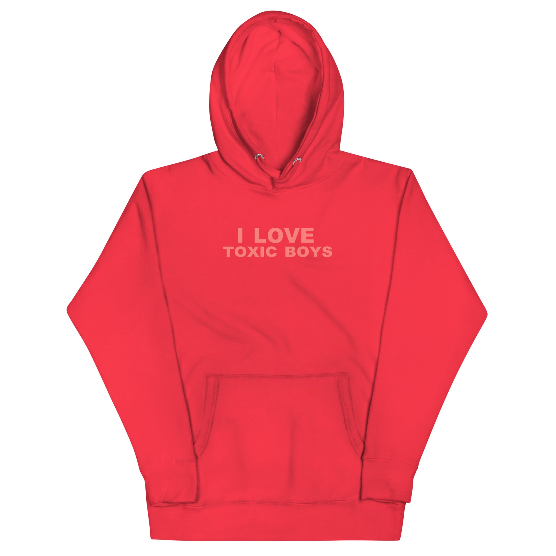 I Love Toxic Boys Hoodie - Red
