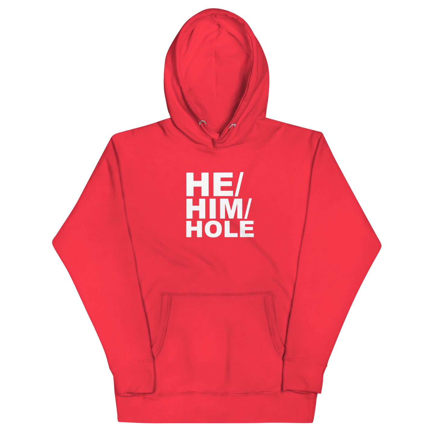 He Him Hole Hoodie - Red