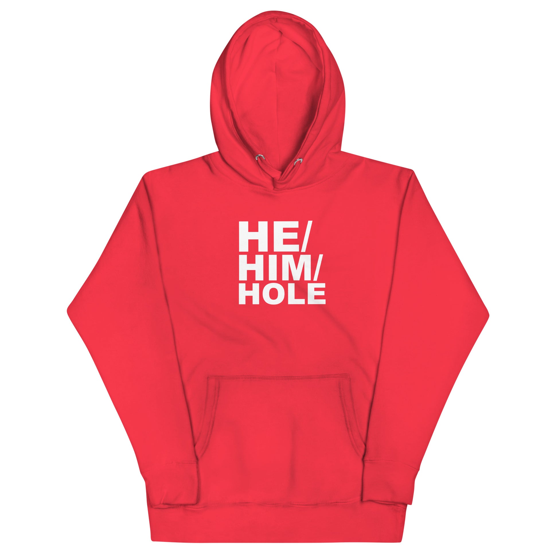 He Him Hole Hoodie - Red