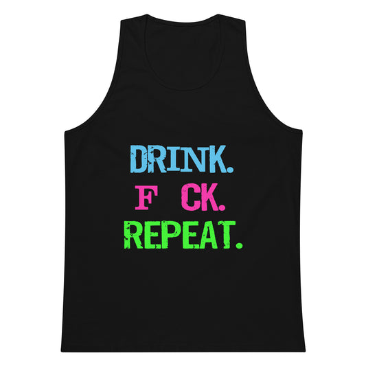 Drink. F*CK. Repeat Tank Top - Black
