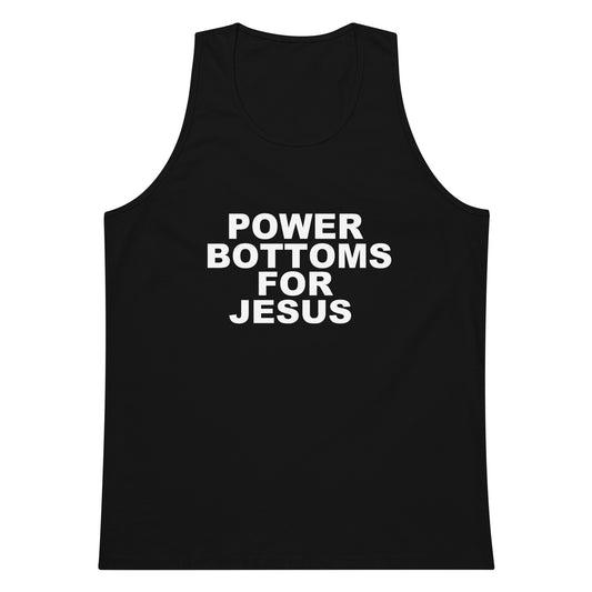 Power Bottoms For Jesus Tank Top - Black