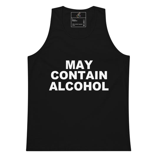 May Contain Alcohol Tank Top - Black