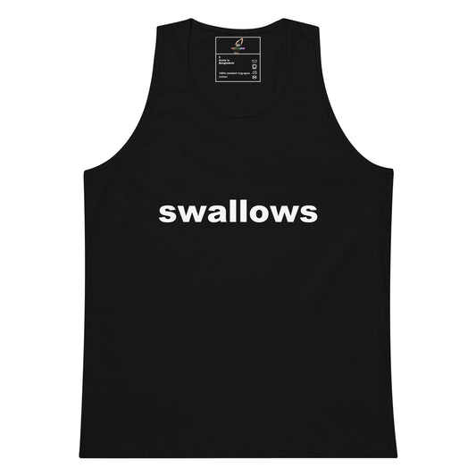 Black tank top with 'Aura & Kin' logo on a white background
