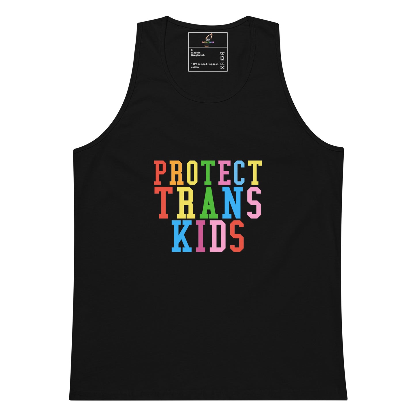 Protect Trans Kids Tank Top - Black