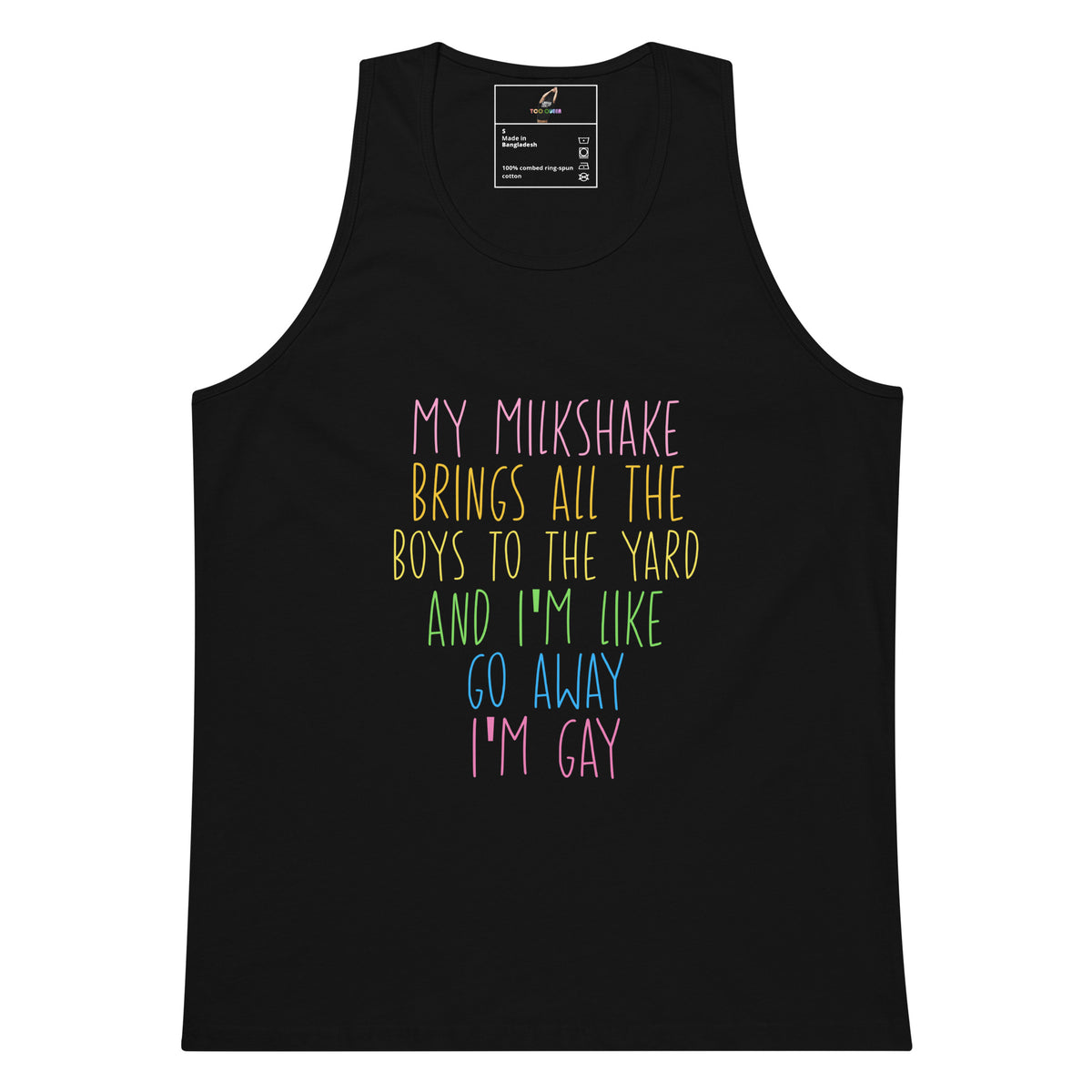 My Milkshake Brings All The Boys To My... I'm Gay Unisex Tank Top - Black