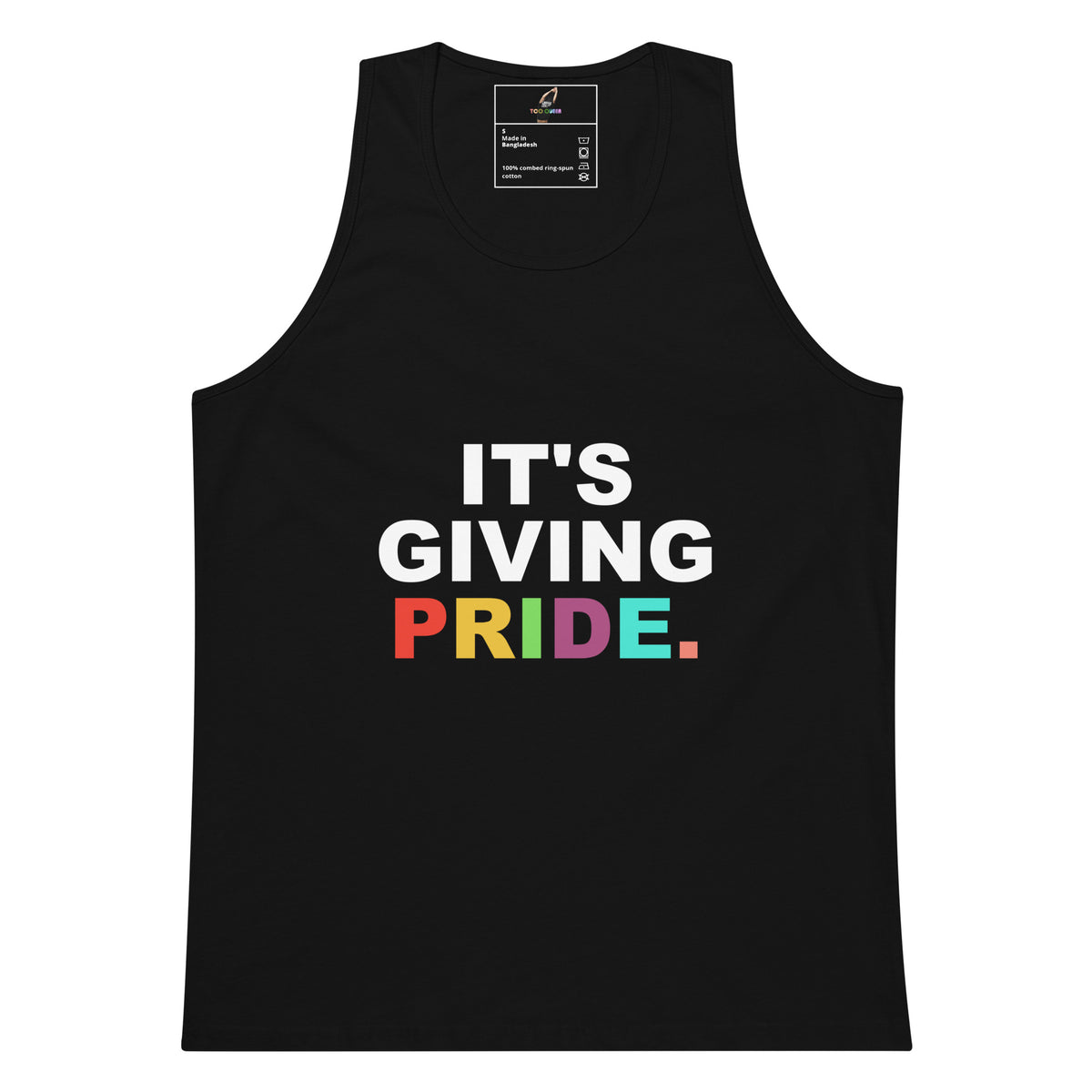 It's Giving Pride. Unisex Tank Top - Black