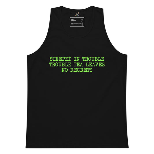 Steeped In Trouble Unisex tank top - Black