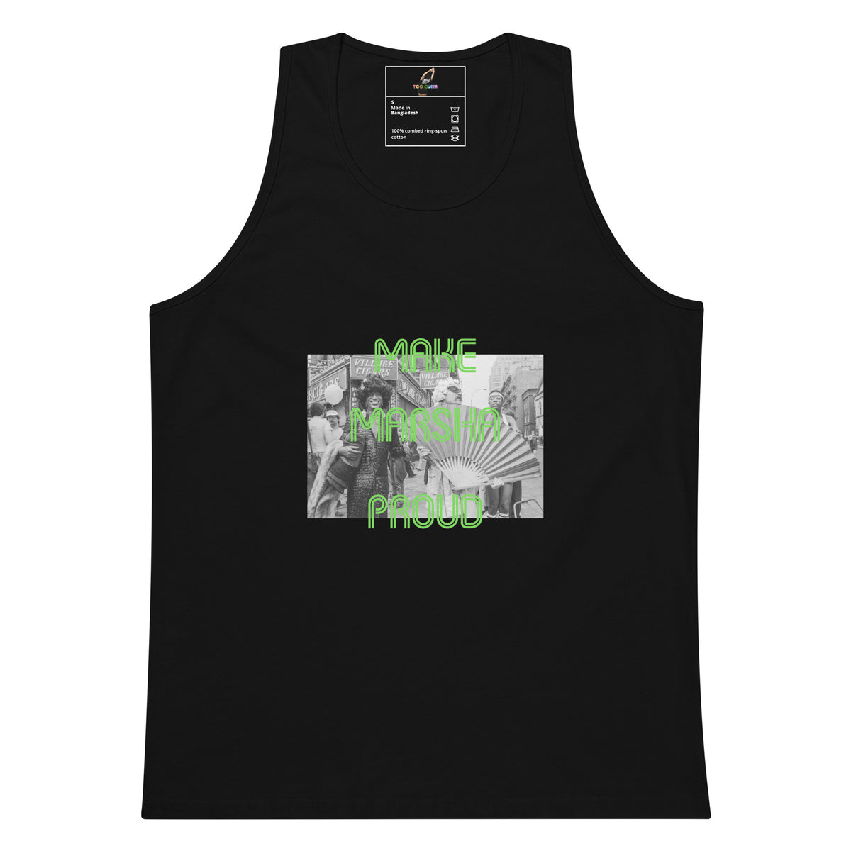 Make Marsha Proud Unisex tank top - Black