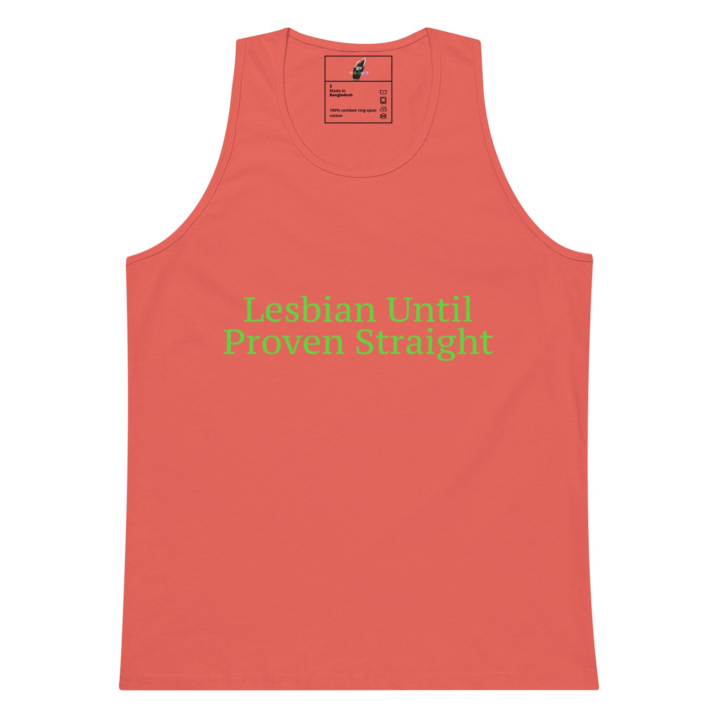 Lesbian Until Proven Straight Tank Top - Coral