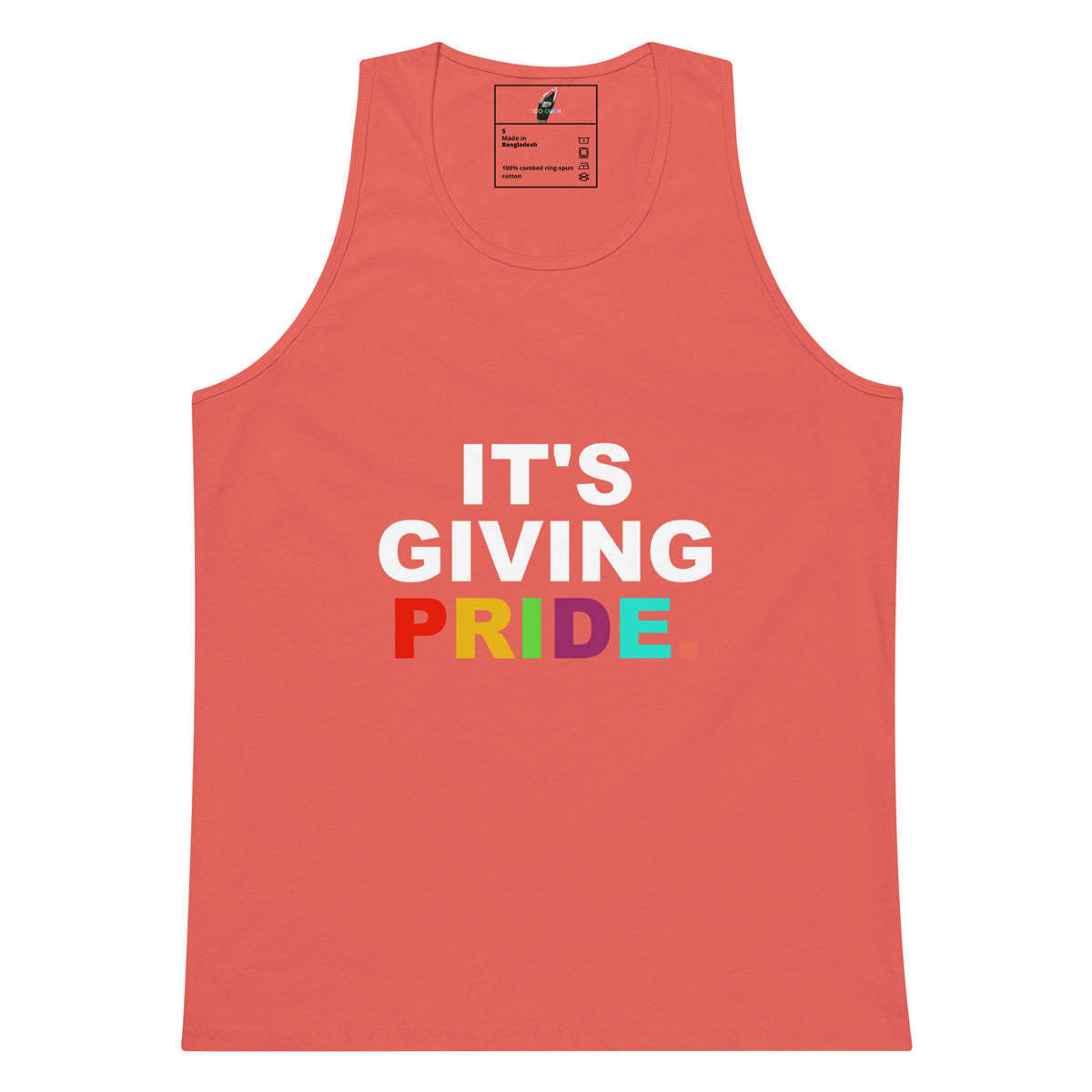 It's Giving Pride. Unisex Tank Top - Coral