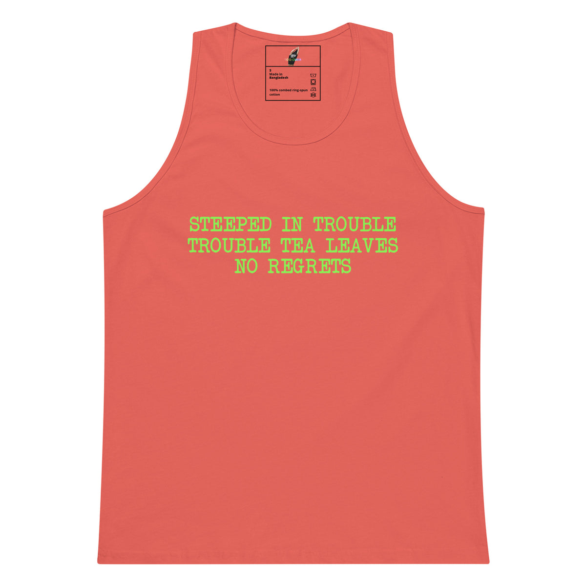 Steeped In Trouble Unisex tank top - Coral