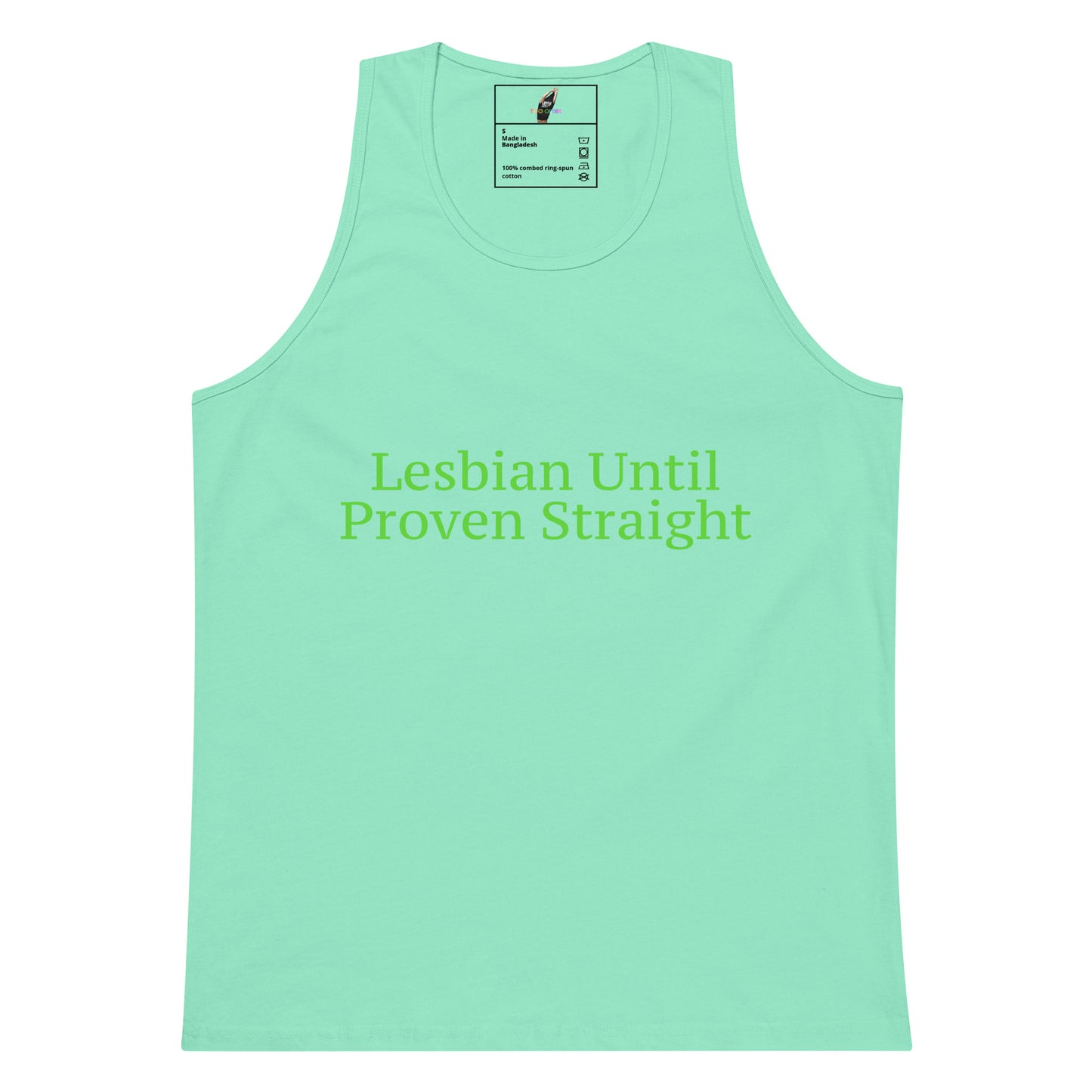 Lesbian Until Proven Straight Tank Top - Mint