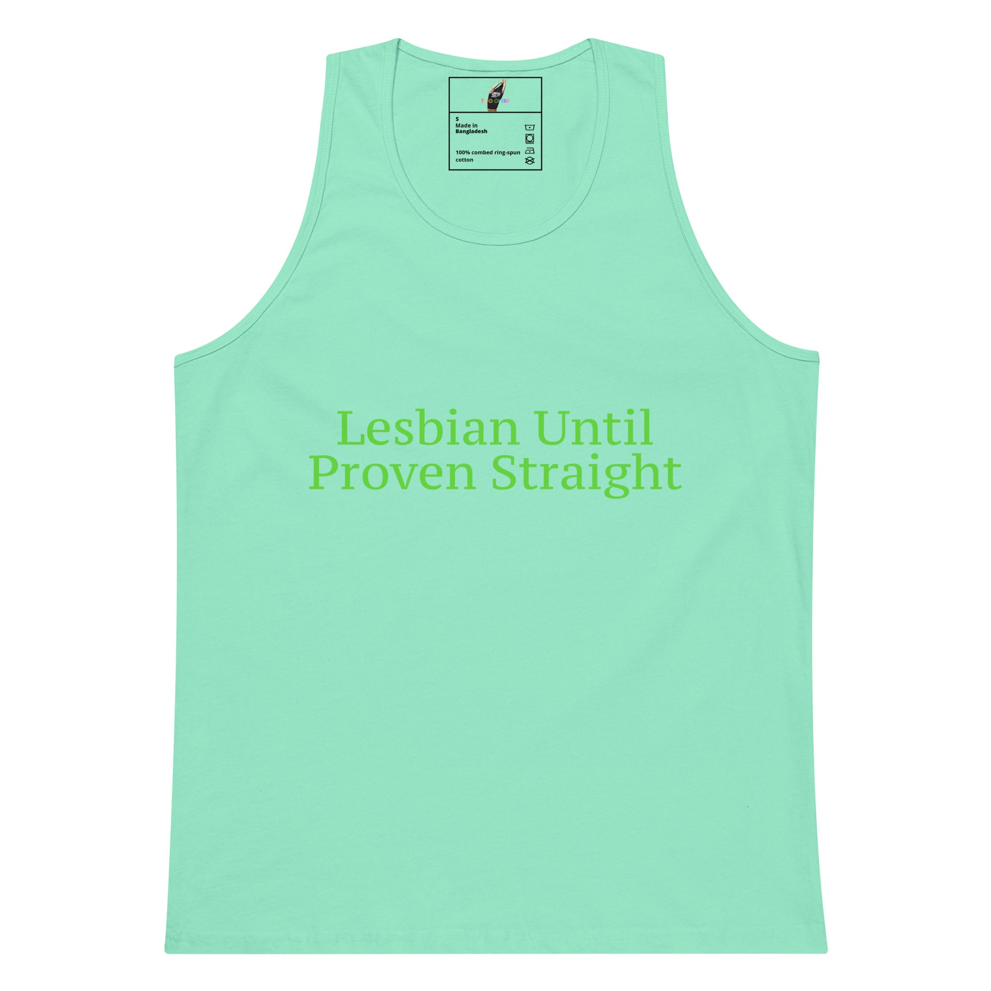 Lesbian Until Proven Straight Tank Top - Mint