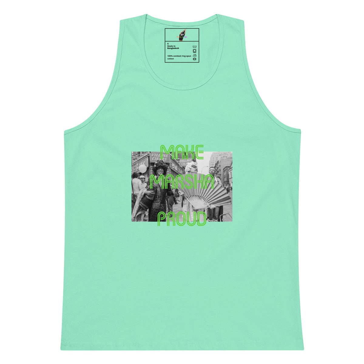 Make Marsha Proud Unisex tank top - Mint
