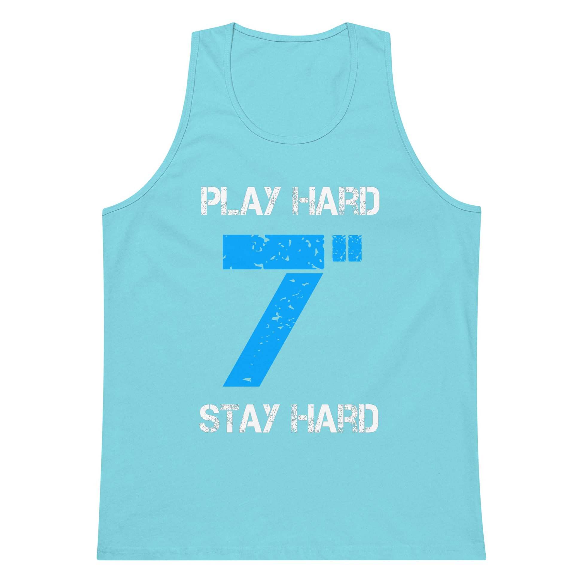 Play Hard 7 Stay Hard Tank Top - Pacific Blue