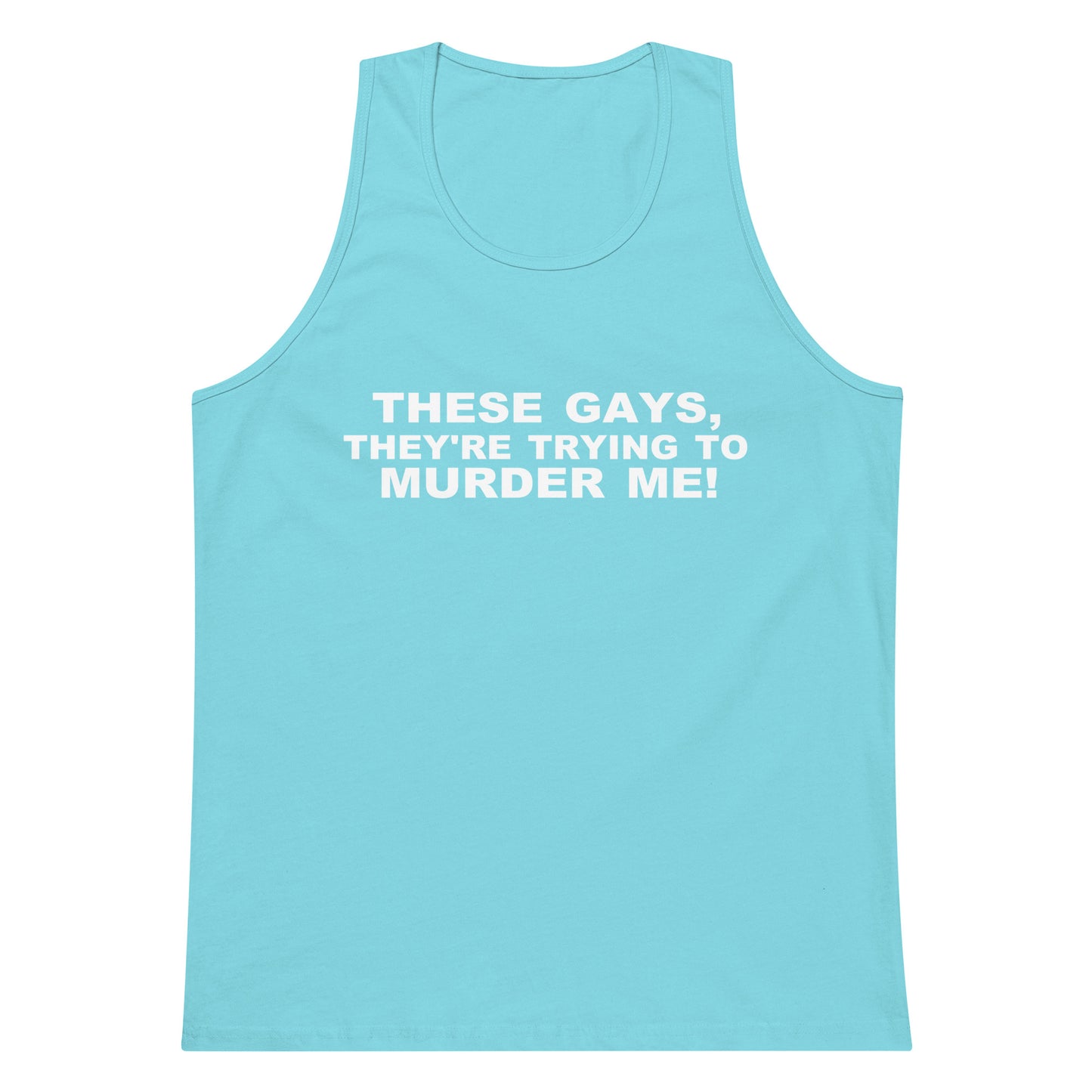 These Gays Tank Top - Pacific Blue