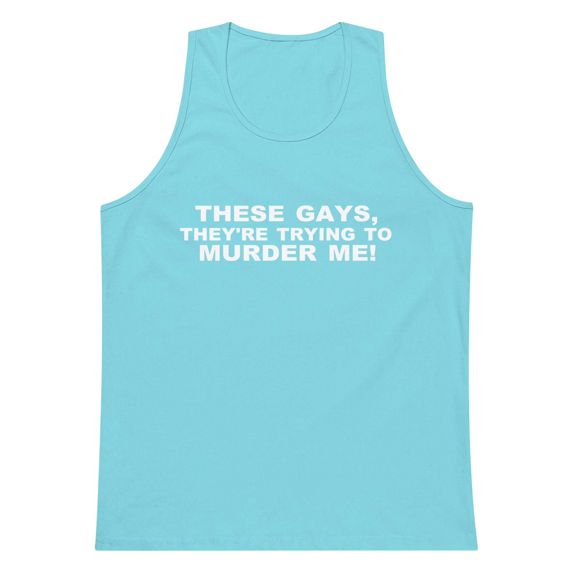 These Gays Tank Top - Pacific Blue
