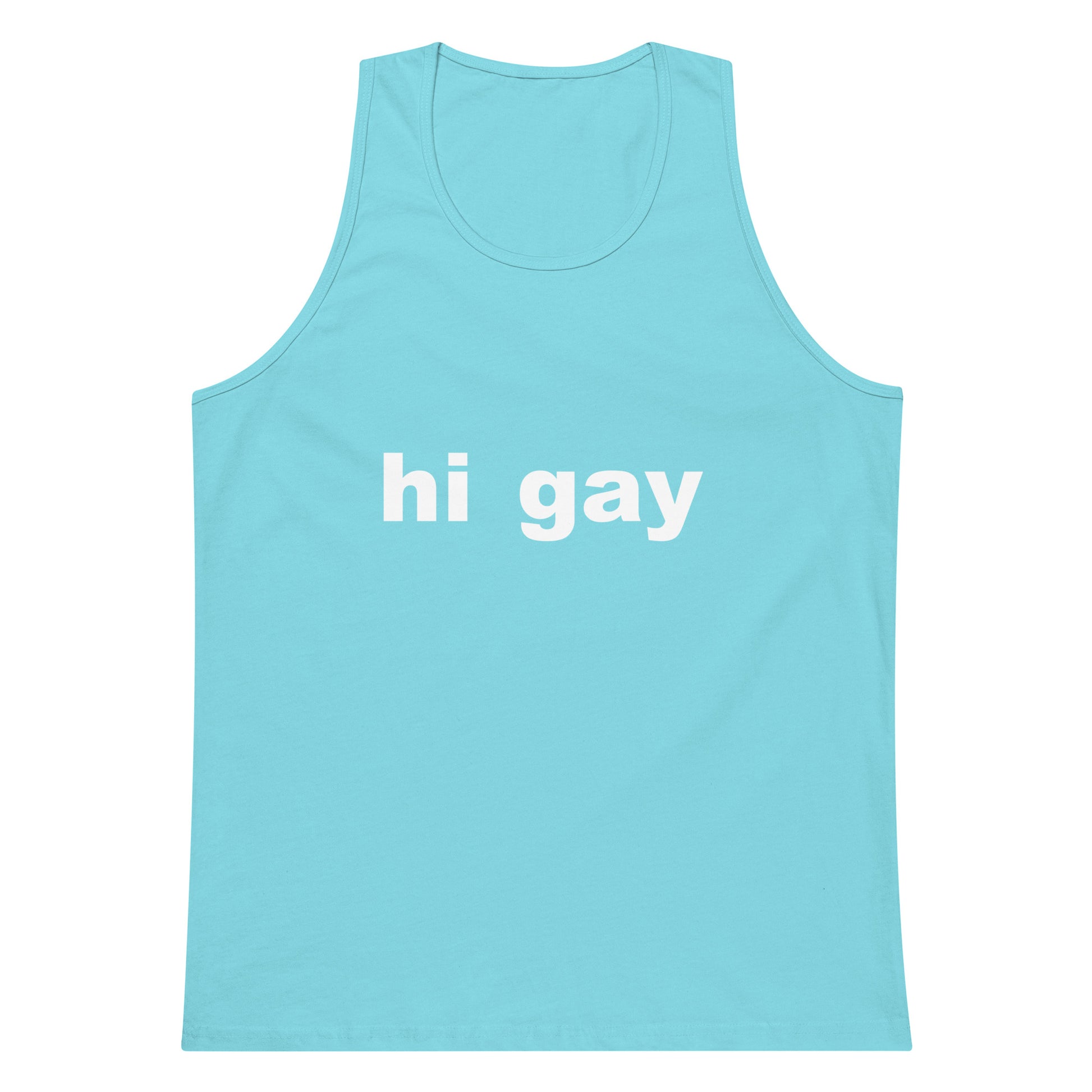 Hi Gay Tank Top - Pacific Blue
