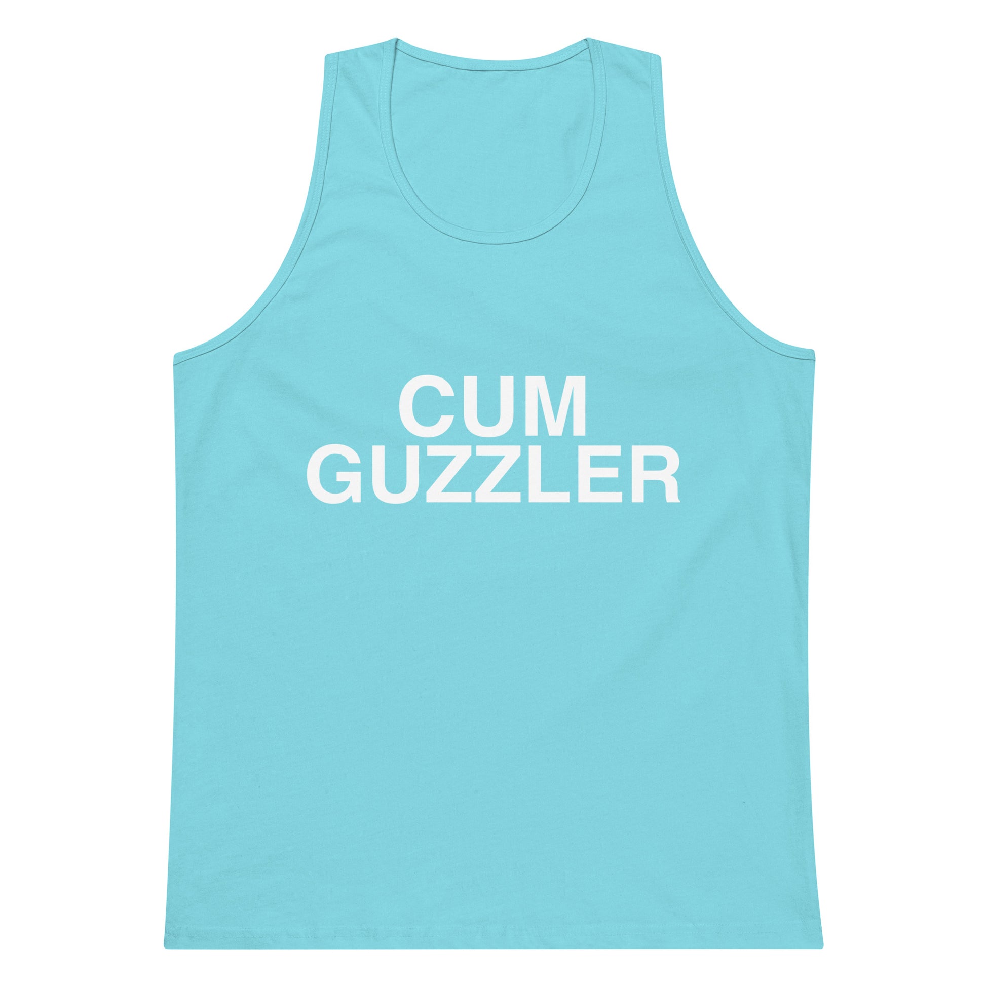 Cum Guzzler Tank Top - Pacific Blue