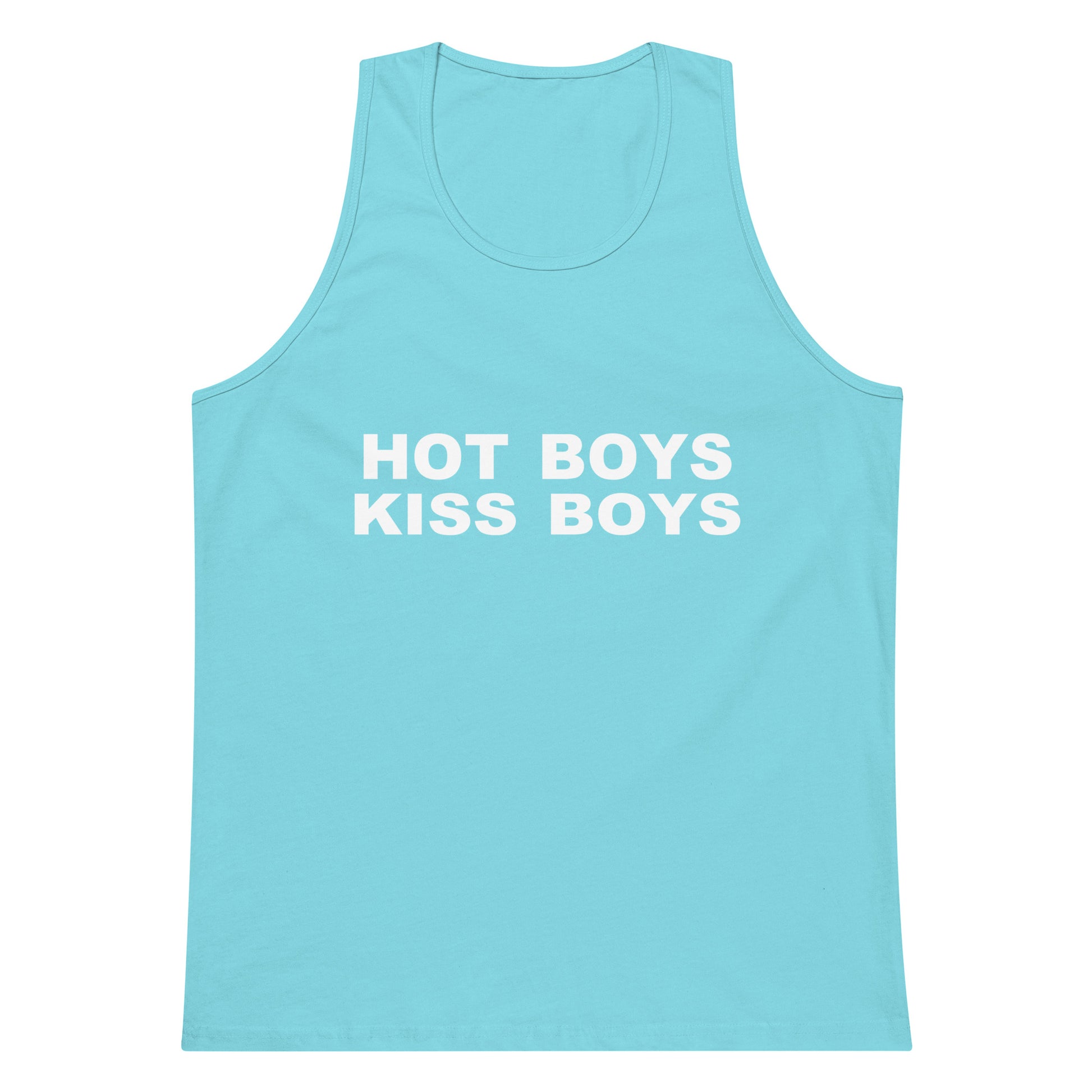 Hot Boys Kiss Boys Tank Top - Pacific Blue