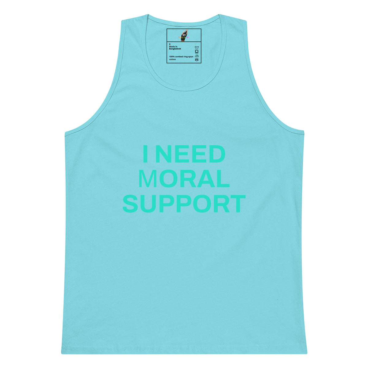 I Need mORAL Support Unisex Tank Top - Pacific Blue