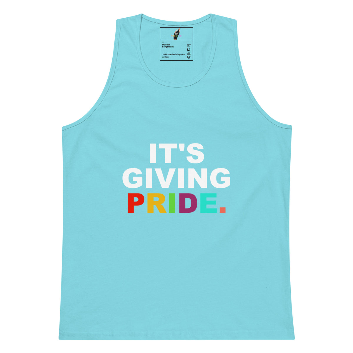 It's Giving Pride. Unisex Tank Top - Pacific Blue