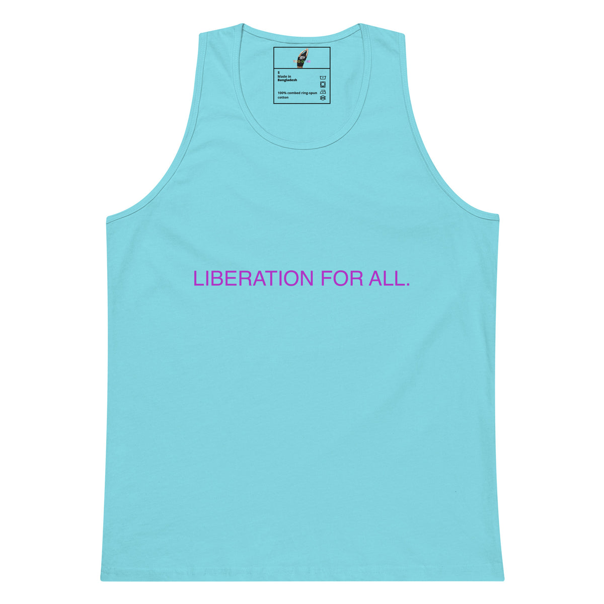Liberation For All Unisex Tank Top - Pacific Blue