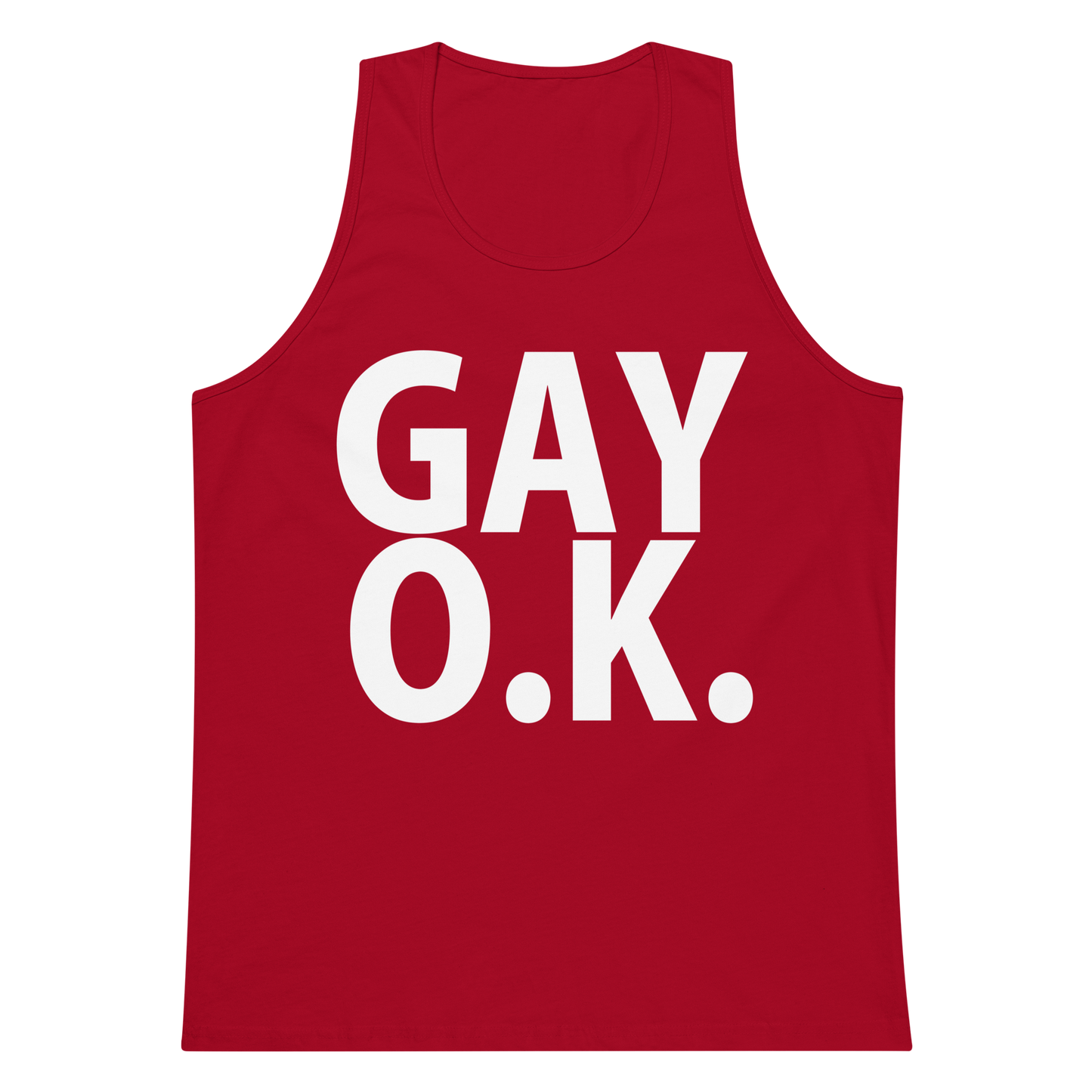 Gay OK Tank Top - Red