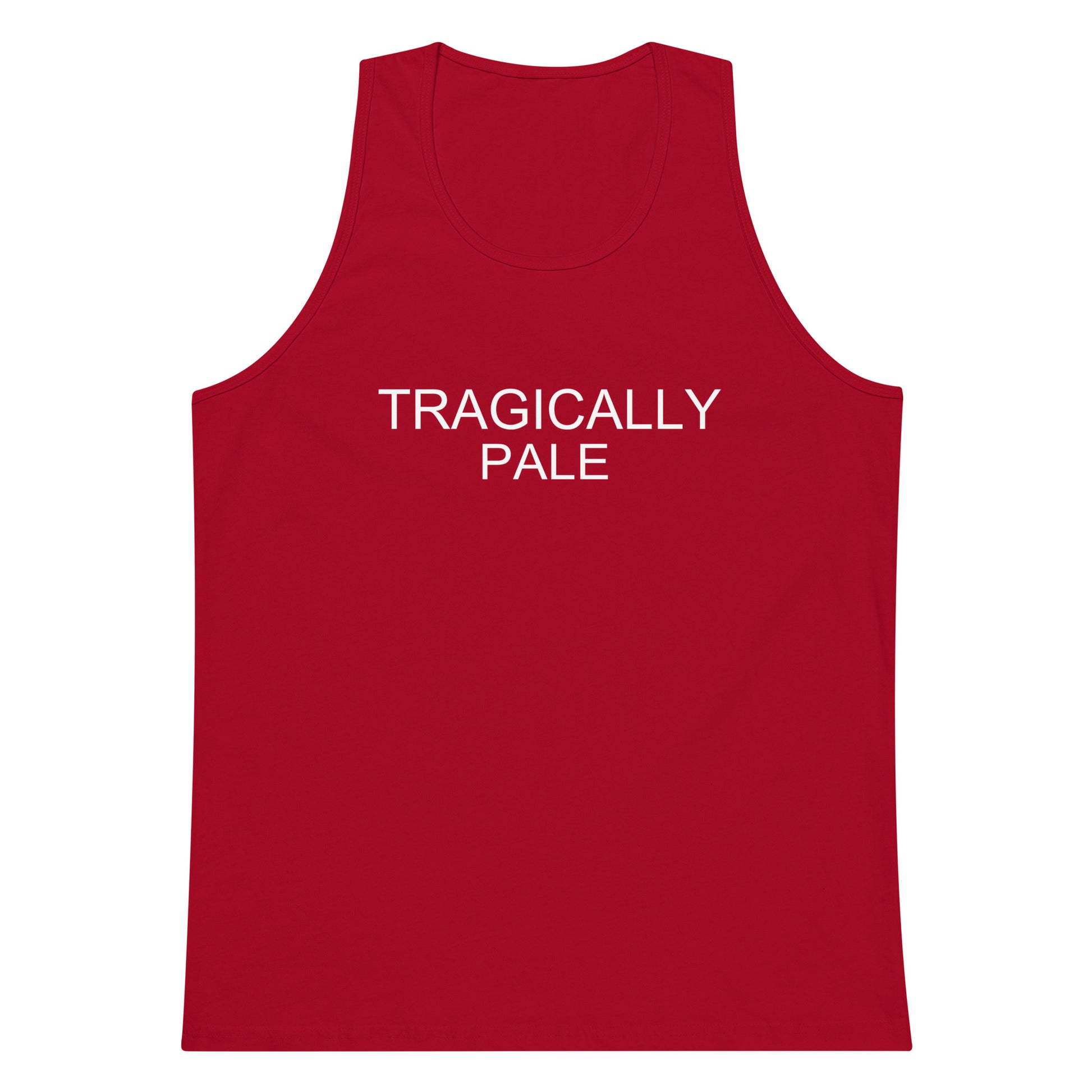 Tragically Pale Tank Top - Red