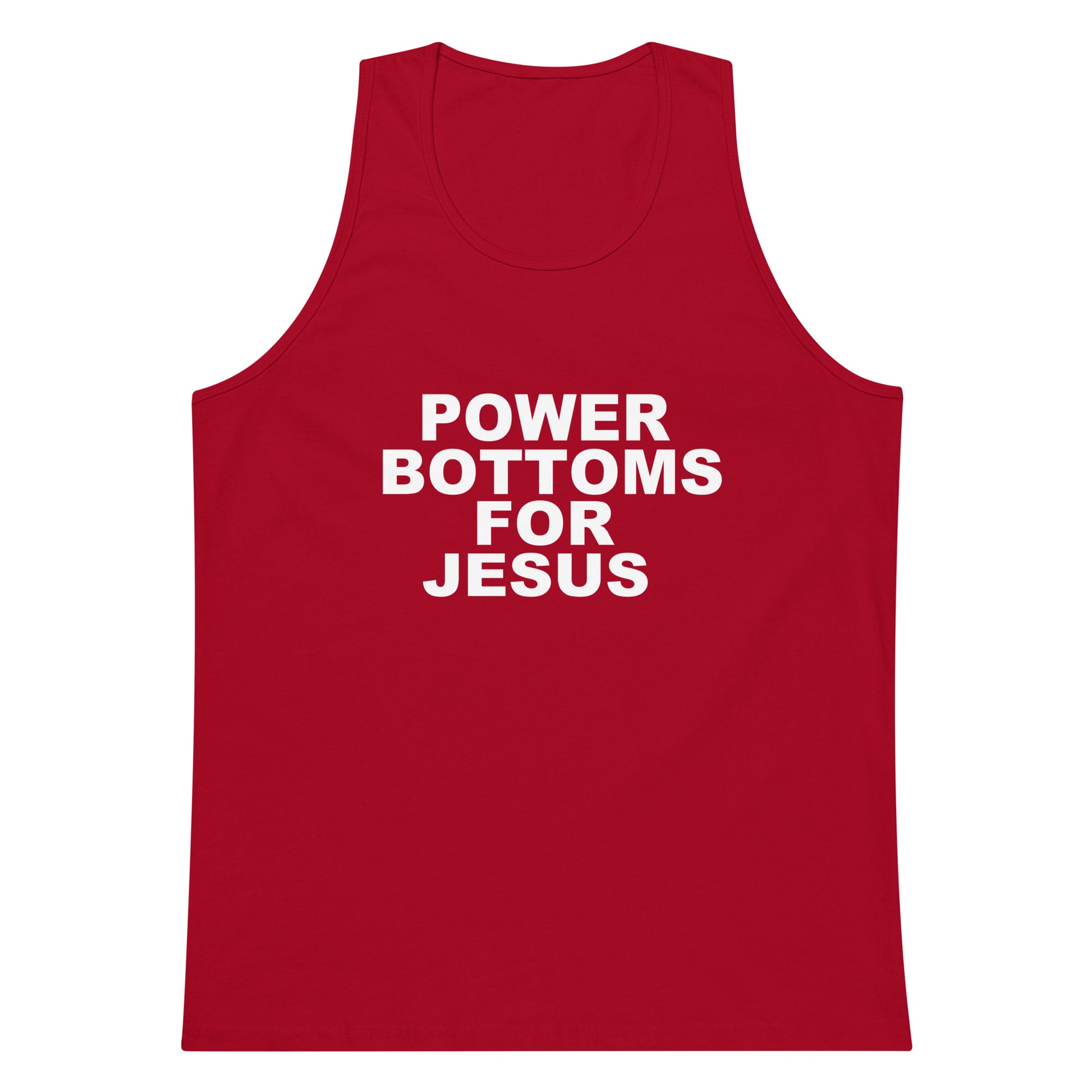 Power Bottoms For Jesus Tank Top - Red