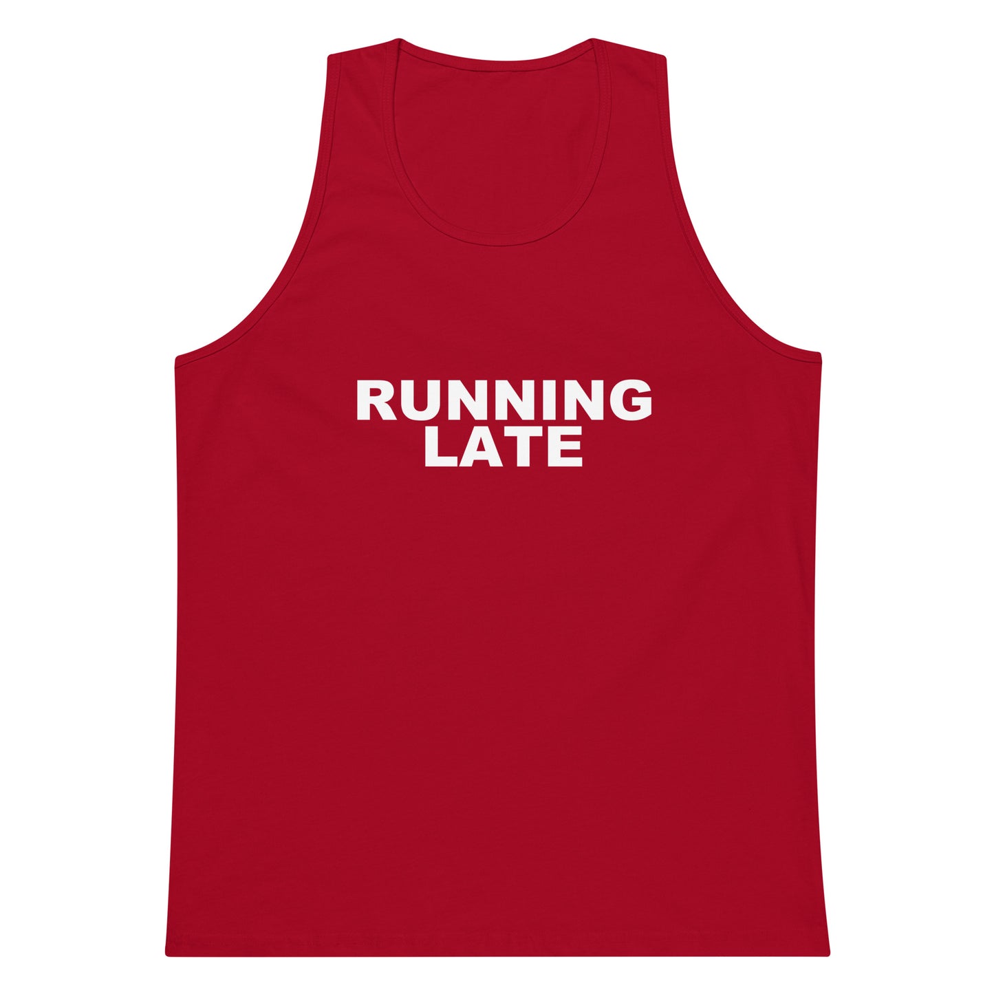 Running Late Tank Top - Red