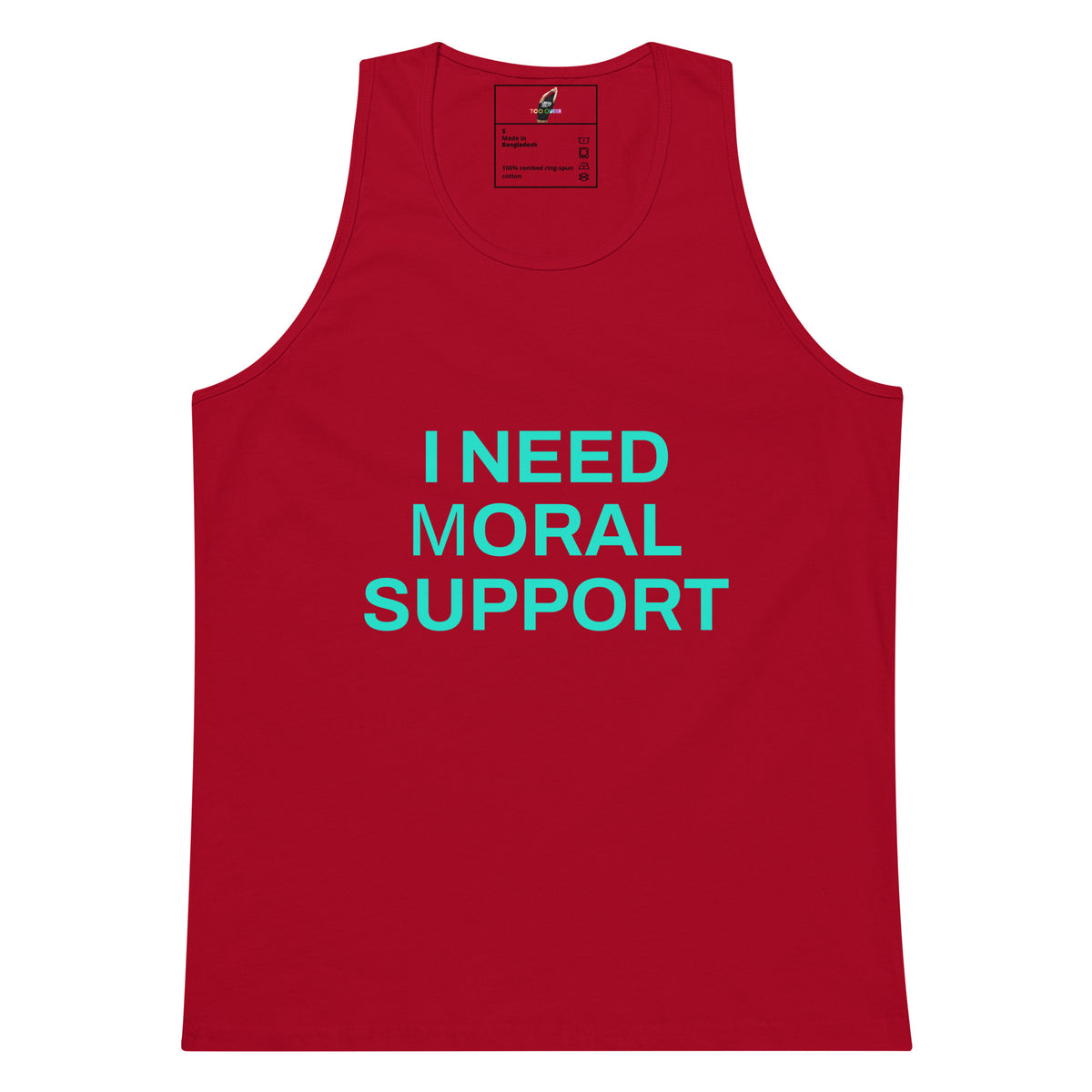 I Need mORAL Support Unisex Tank Top - Red